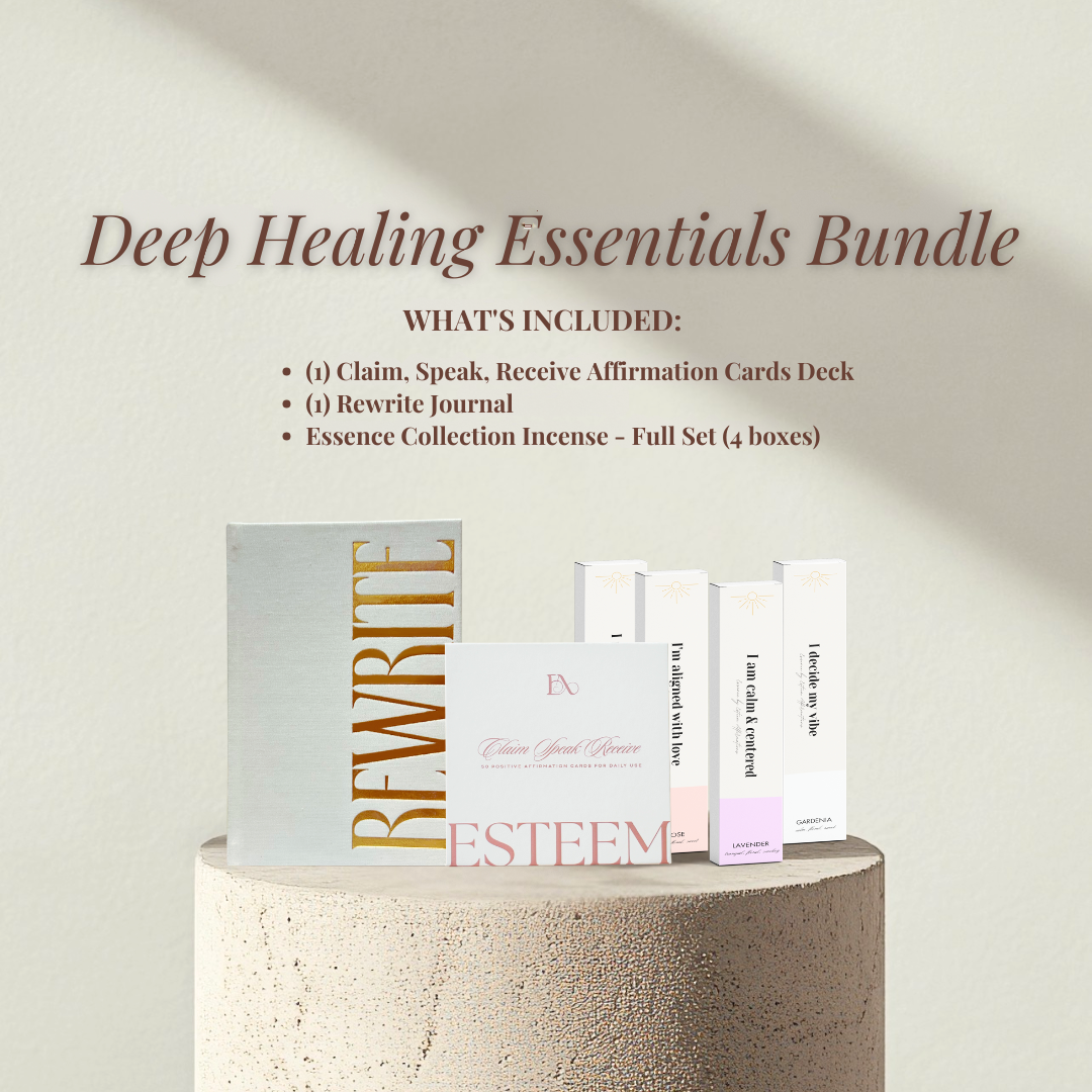 Deep Healing Essentials Bundle: Affirmation Cards, Journal + Incense