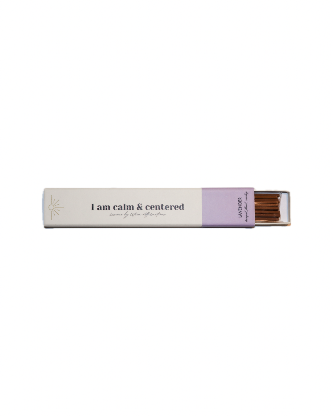 I Am Calm & Centered | Lavender Affirmation Incense Sticks