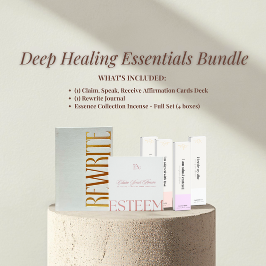 Deep Healing Essentials Bundle: Affirmation Cards, Journal + Incense
