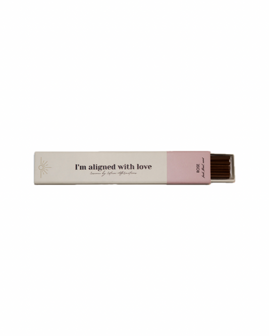 I Am Aligned with Love: Rose-Scented Incense