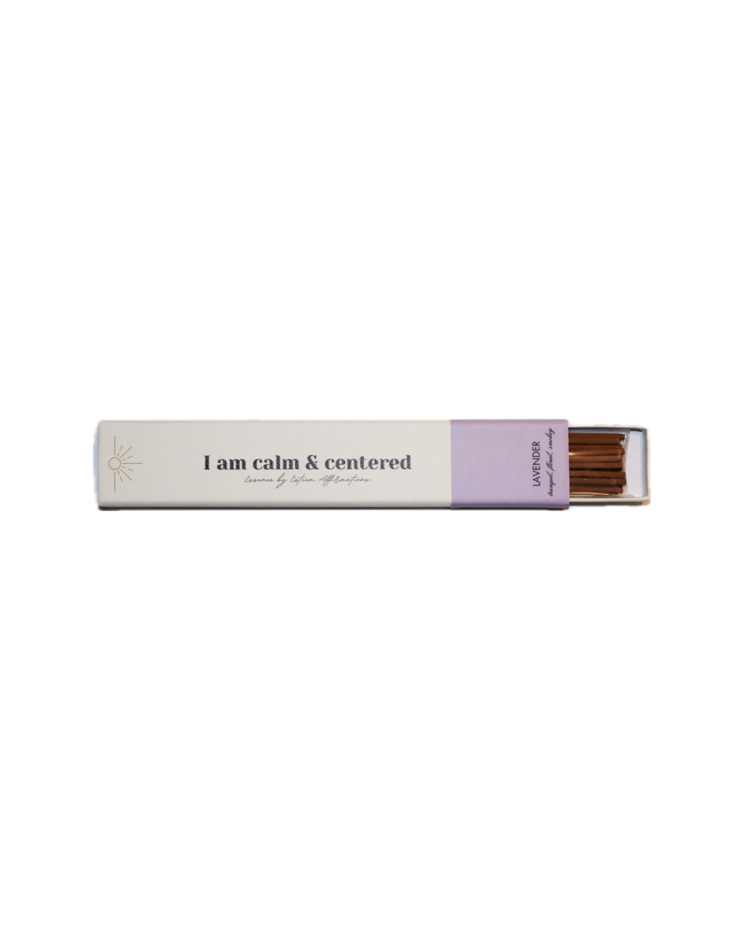 I Am Calm & Centered: Lavender-Scented Incense